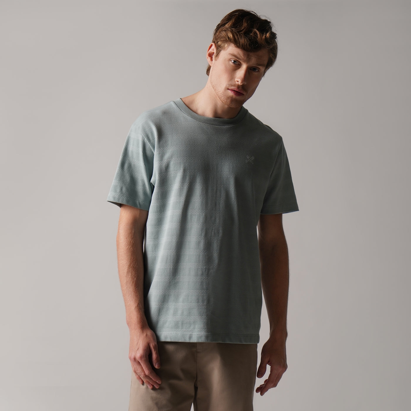 Regular Fit Textured Striped T-Shirt