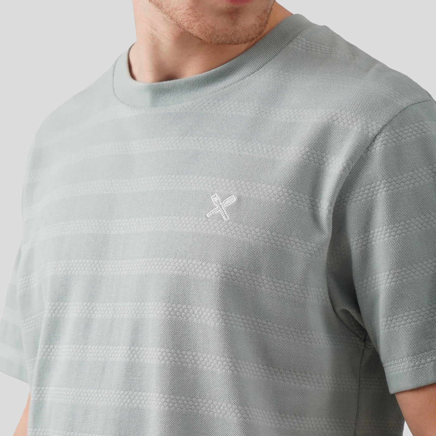 Regular Fit Textured Striped T-Shirt