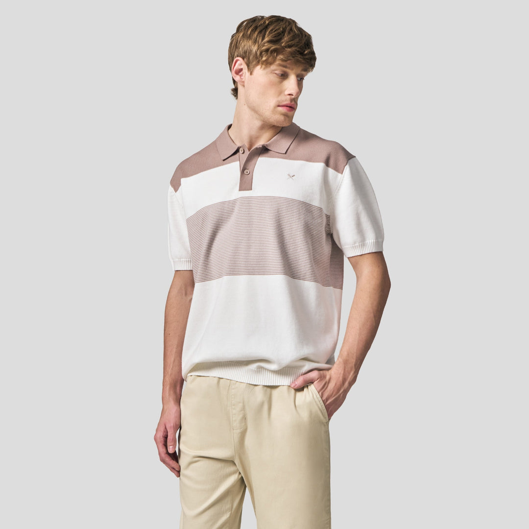 Regular Fit Color-Block Polo Shirt In Flat Knit
