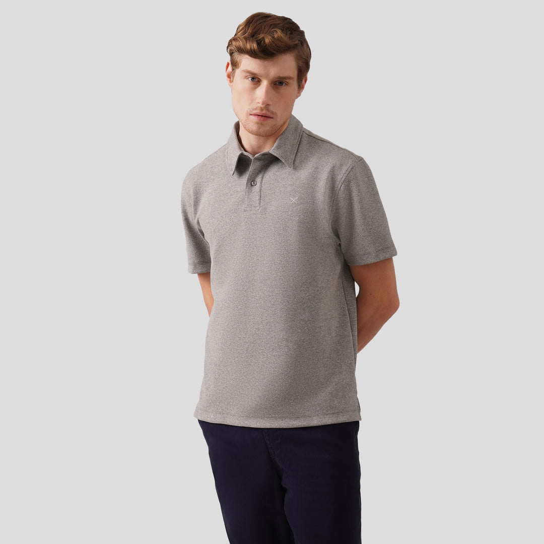 Regular Fit Polo Shirt In Textured Knit