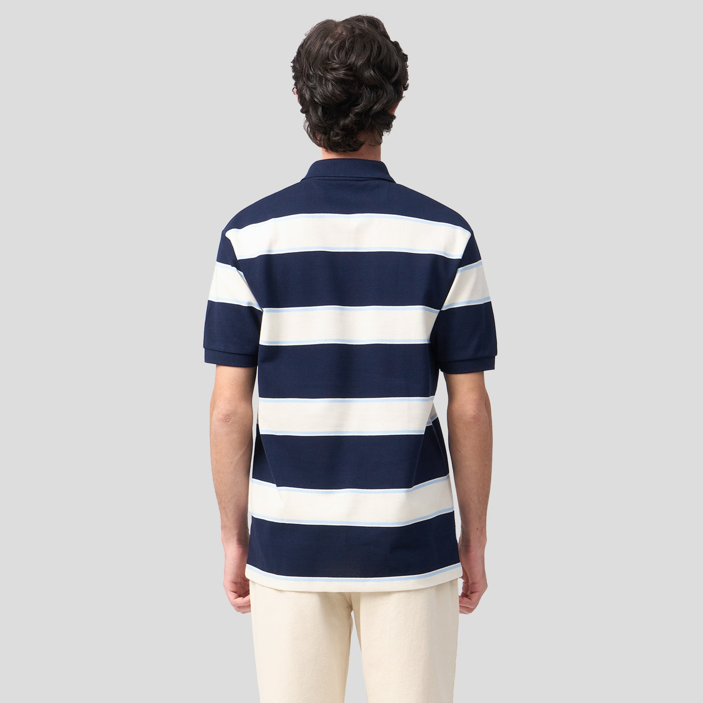 Regular Fit Striped Pique Polo