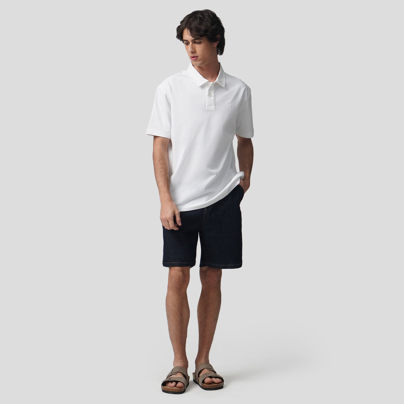 Regular Fit Polo Shirt In Textured Knit Sorona