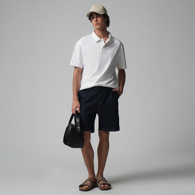Regular Fit Polo Shirt In Textured Knit Sorona