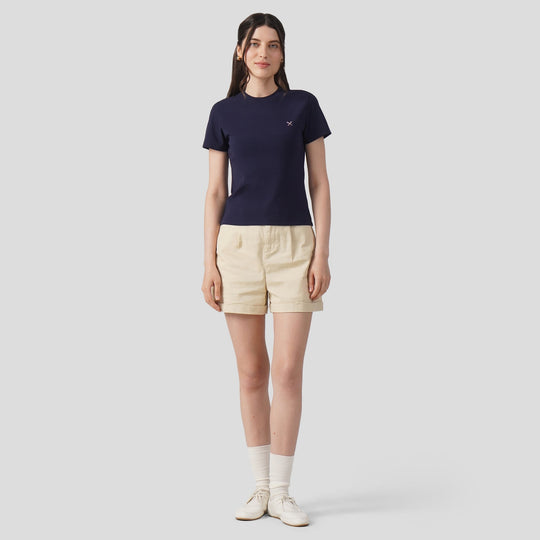 Soft Rib Crew Neck T-Shirt