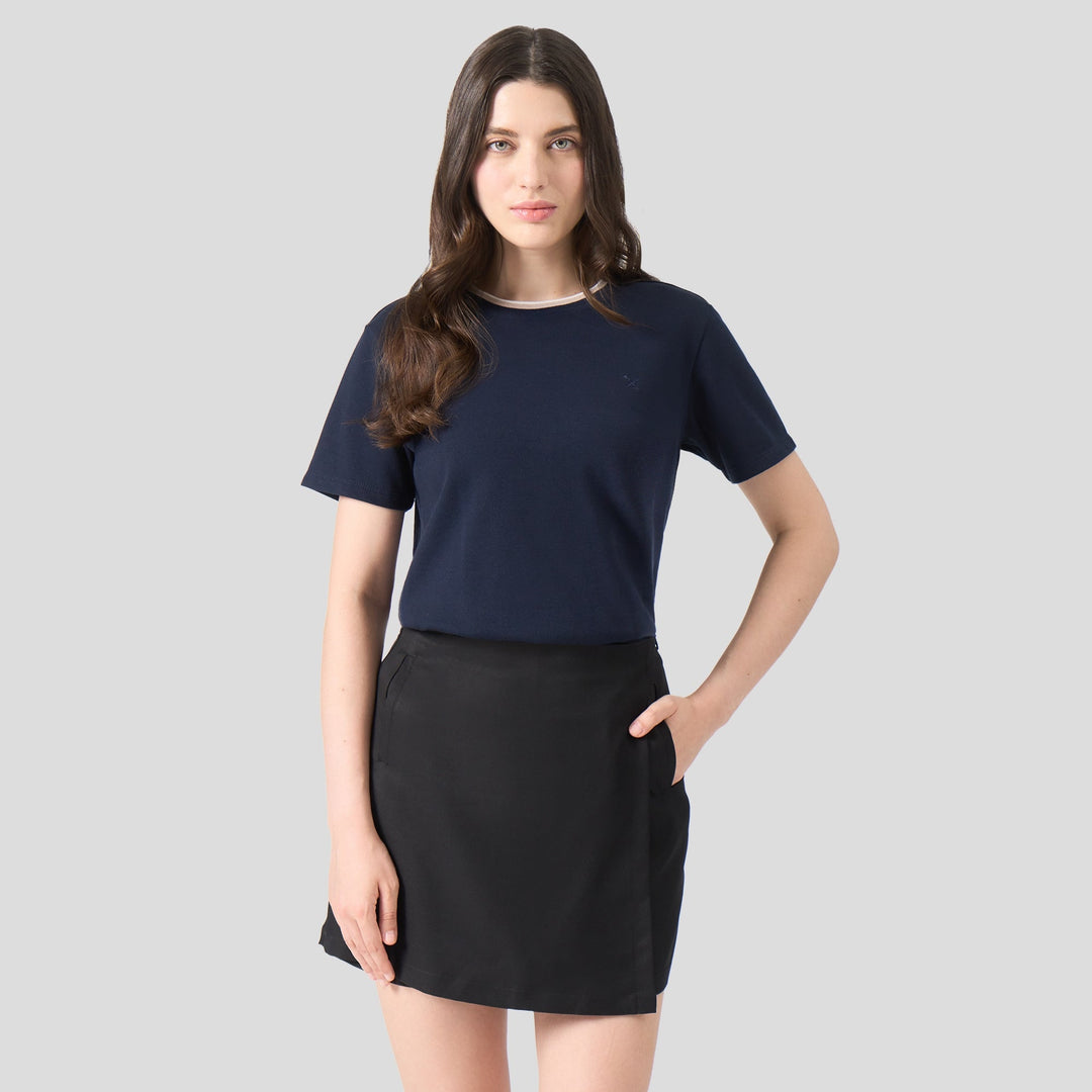 Soft Pique T-Shirt With Tipping