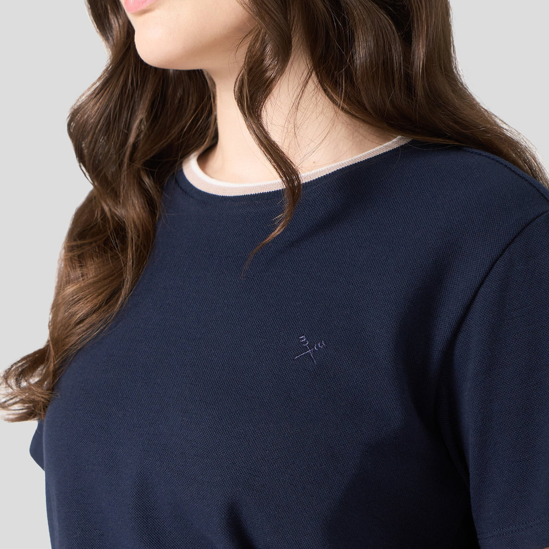 Soft Pique T-Shirt With Tipping
