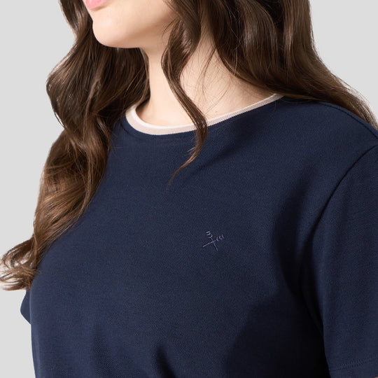 Soft Pique T-Shirt With Tipping