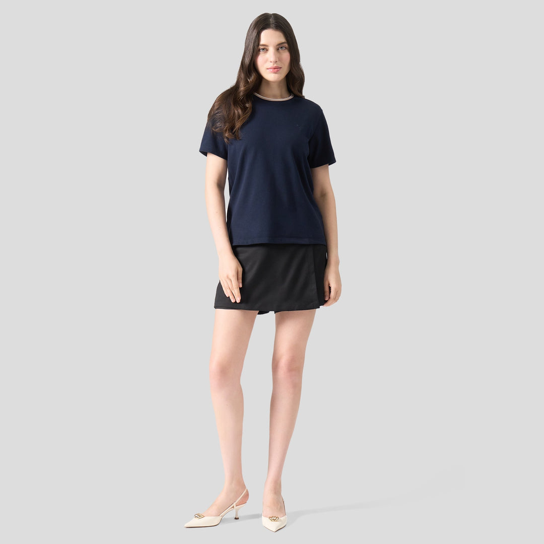 Soft Pique T-Shirt With Tipping