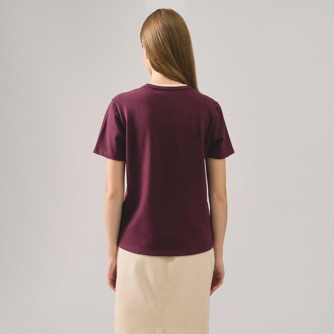 Soft Pique T-Shirt With Tipping