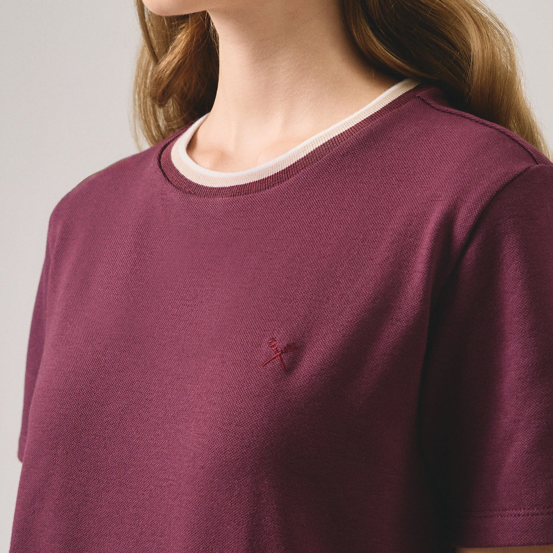 Soft Pique T-Shirt With Tipping
