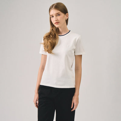 Soft Pique T-Shirt With Tipping
