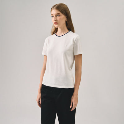 Soft Pique T-Shirt With Tipping
