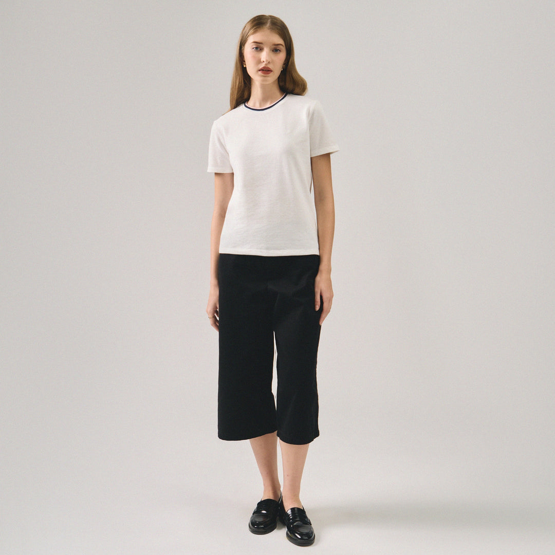 Soft Pique T-Shirt With Tipping