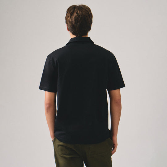 Regular Fit Polo Shirt With Self-Fabric Collar In Sorona