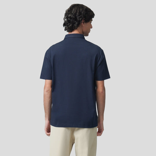 Regular Fit Polo Shirt With Self-Fabric Collar In Sorona