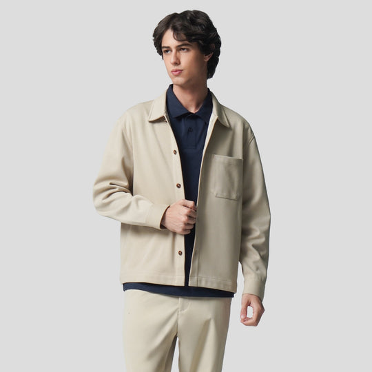Regular Fit Polo Shirt With Self-Fabric Collar In Sorona