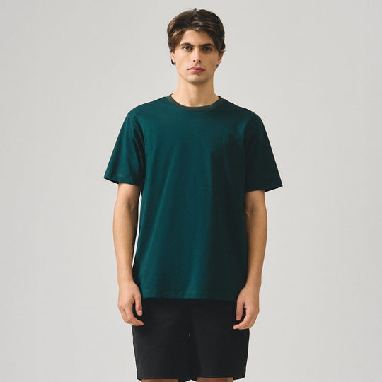 Regular Fit T-Shirt With Jacquard Neck Band In Sorona