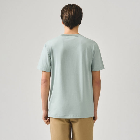 Regular Fit T-Shirt With Jacquard Neck Band In Sorona