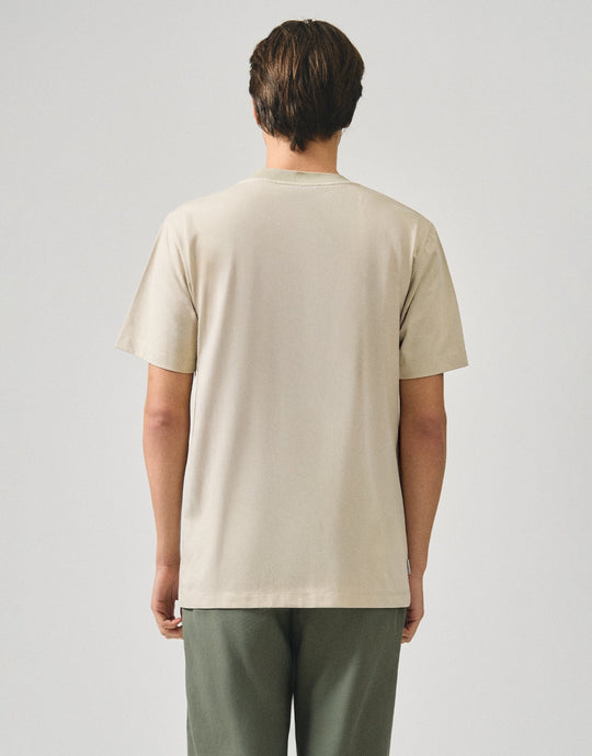 Regular Fit T-Shirt With Jacquard Neck Band In Sorona