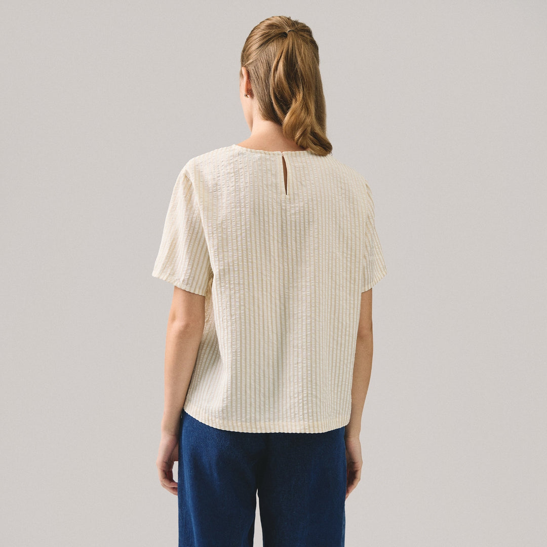 Round Neck Striped Shirt