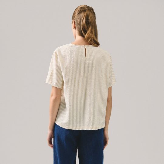 Round Neck Striped Shirt