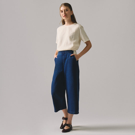 Round Neck Striped Shirt