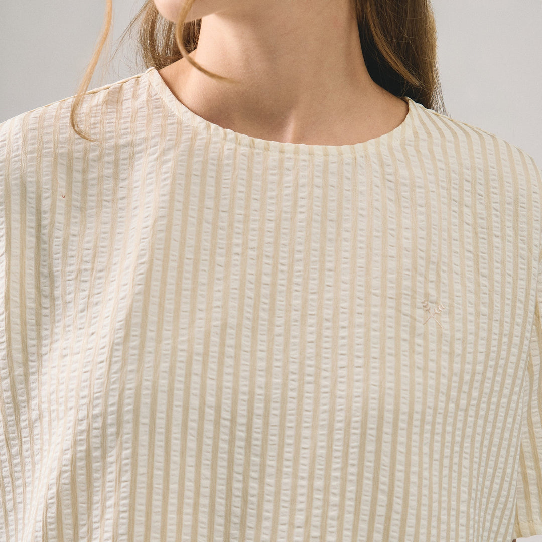 Round Neck Striped Shirt