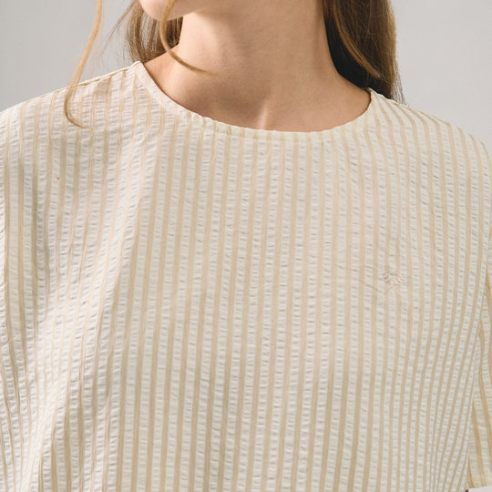 Round Neck Striped Shirt
