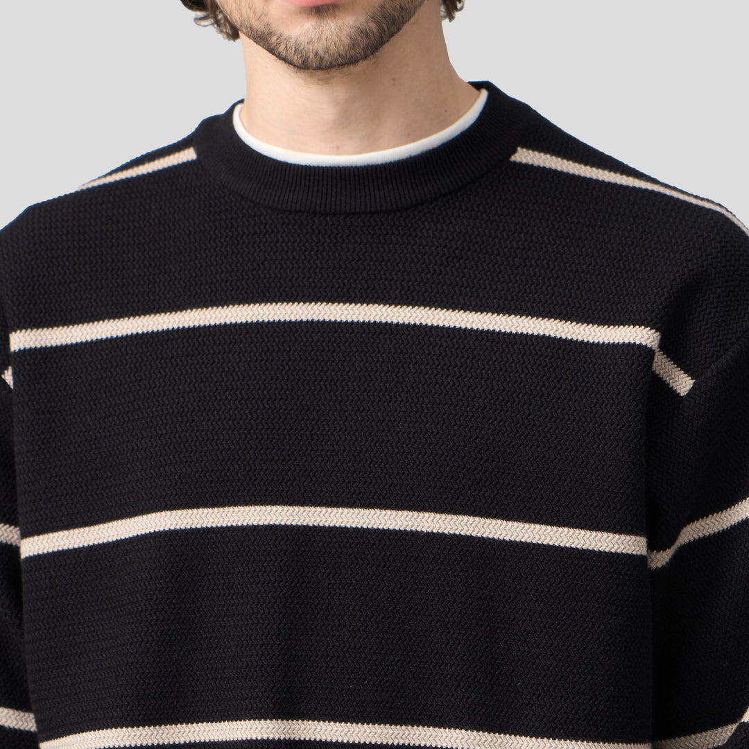 Regular Fit Stripe Pullover In Knit
