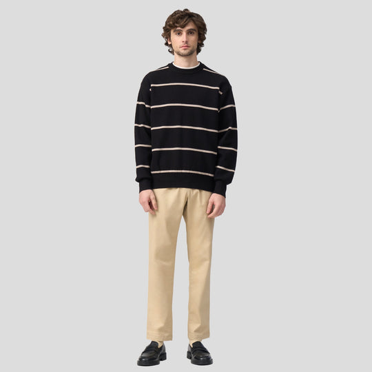 Regular Fit Stripe Pullover In Knit