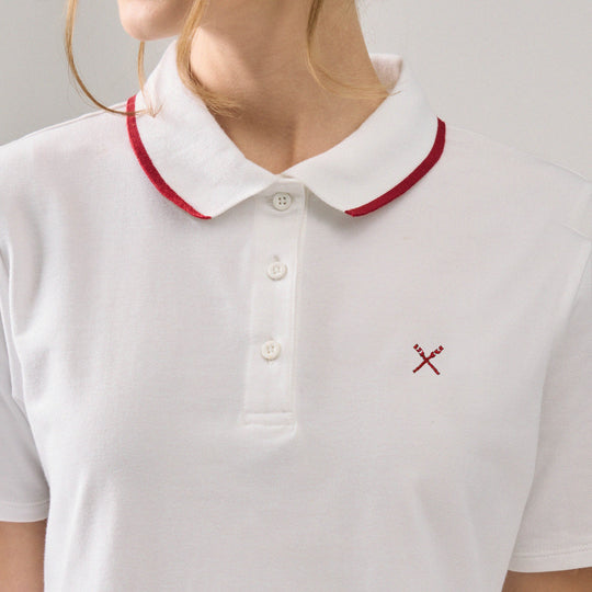 Polo Dress With Tipping Detail