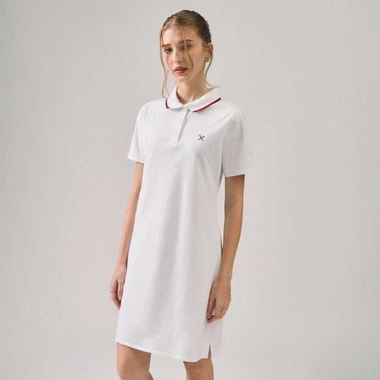 Polo Dress With Tipping Detail