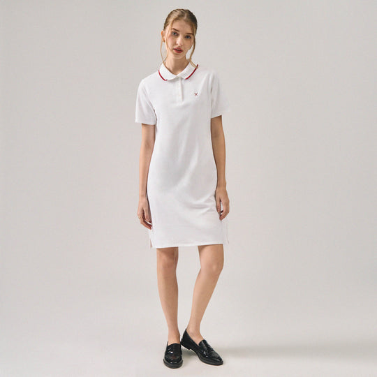 Polo Dress With Tipping Detail