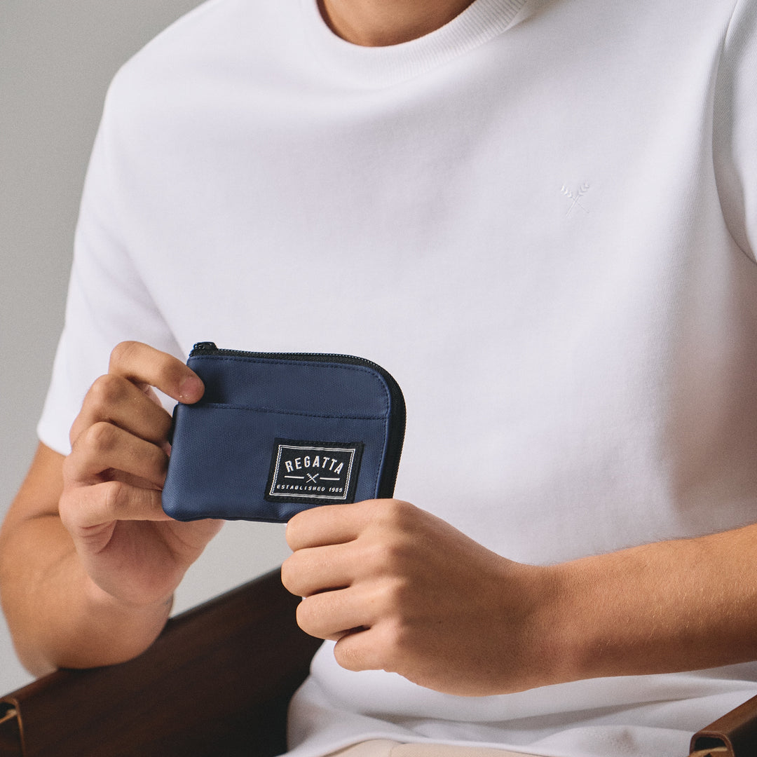Coin Purse With Woven Label