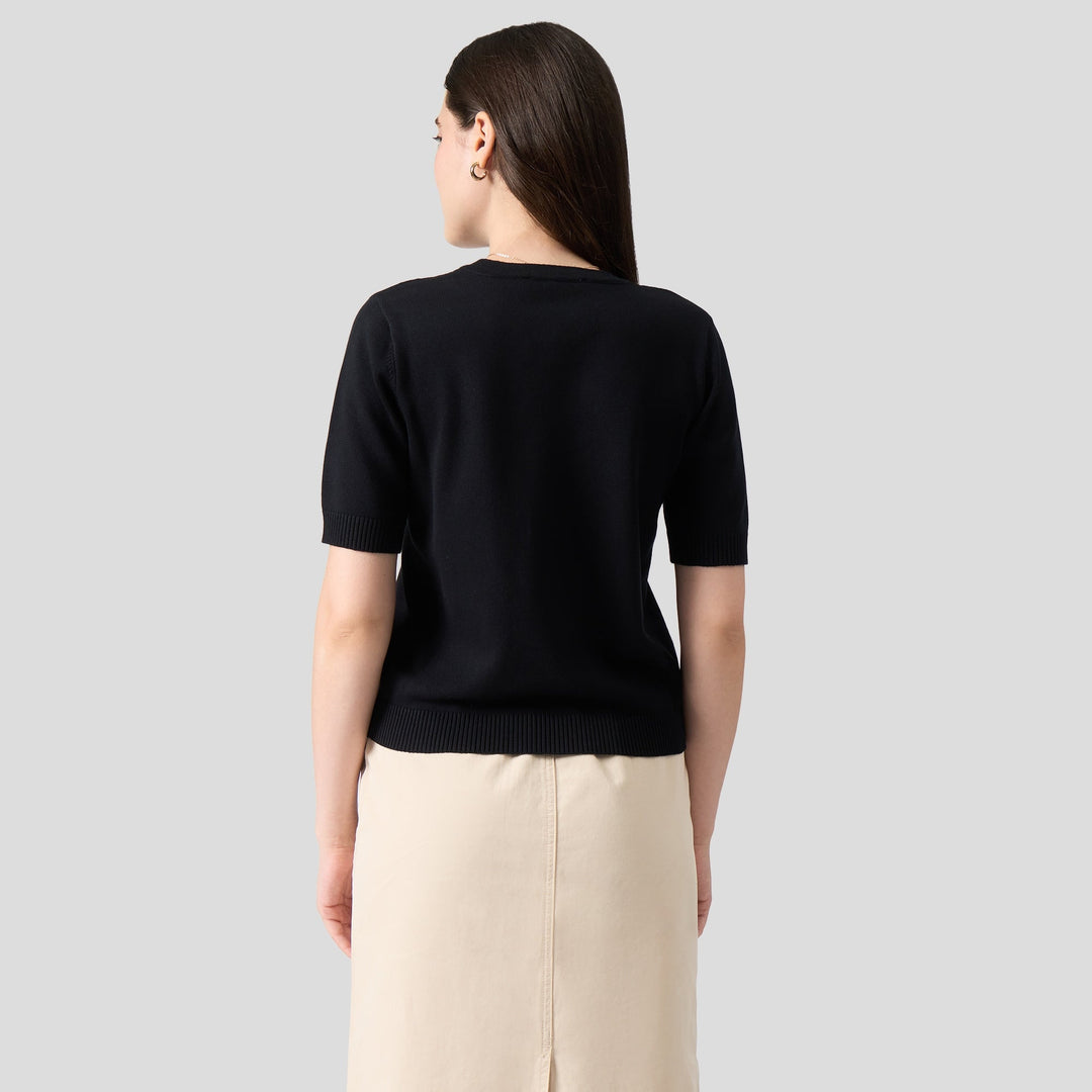 Buttoned Knit Top