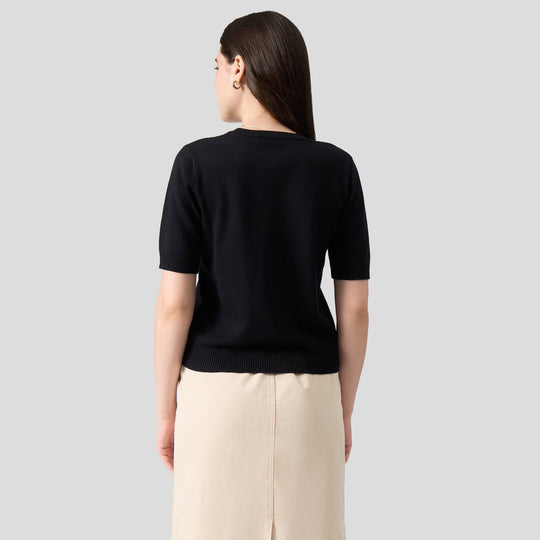 Buttoned Knit Top