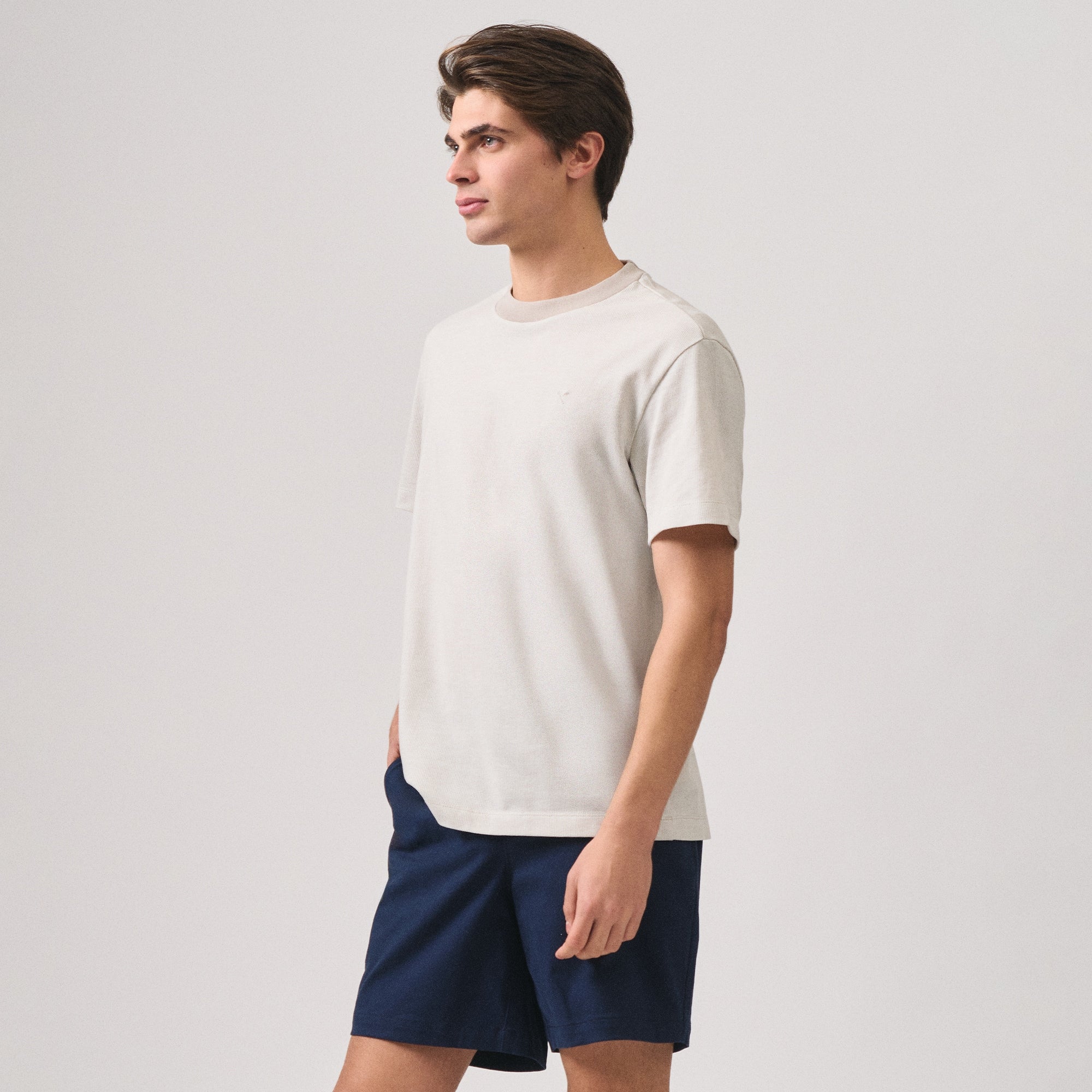 Regular Fit Ringer T-Shirt In Two-Tone Textured Knit – Regatta Lifestyle