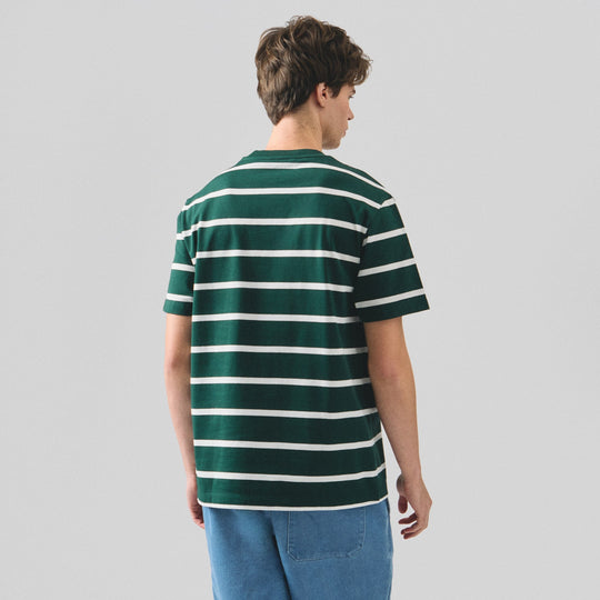 Regular Fit Basic Striped T-Shirt In  Knit Jersey