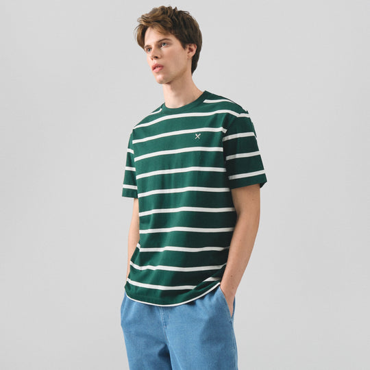 Regular Fit Basic Striped T-Shirt In  Knit Jersey