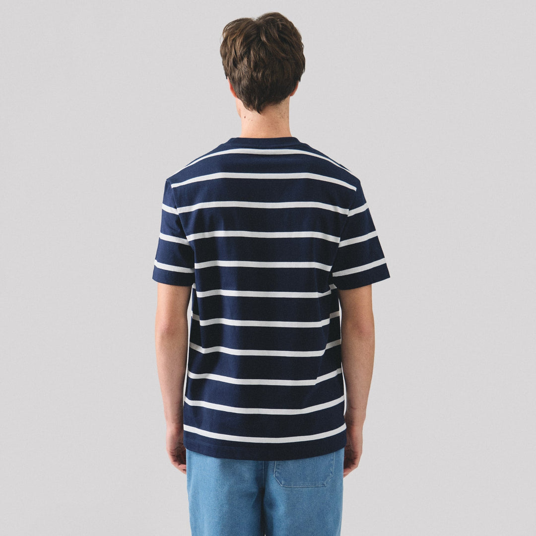 Regular Fit Basic Striped T-Shirt In  Knit Jersey