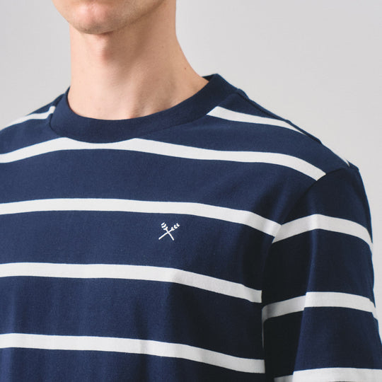 Regular Fit Basic Striped T-Shirt In  Knit Jersey