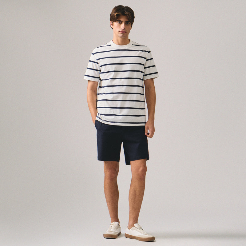 Regular Fit Basic Striped T-Shirt In  Knit Jersey