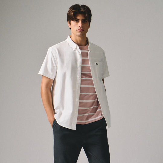 Regular Fit Basic Striped T-Shirt In  Knit Jersey