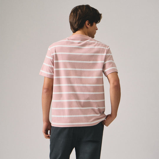 Regular Fit Basic Striped T-Shirt In  Knit Jersey