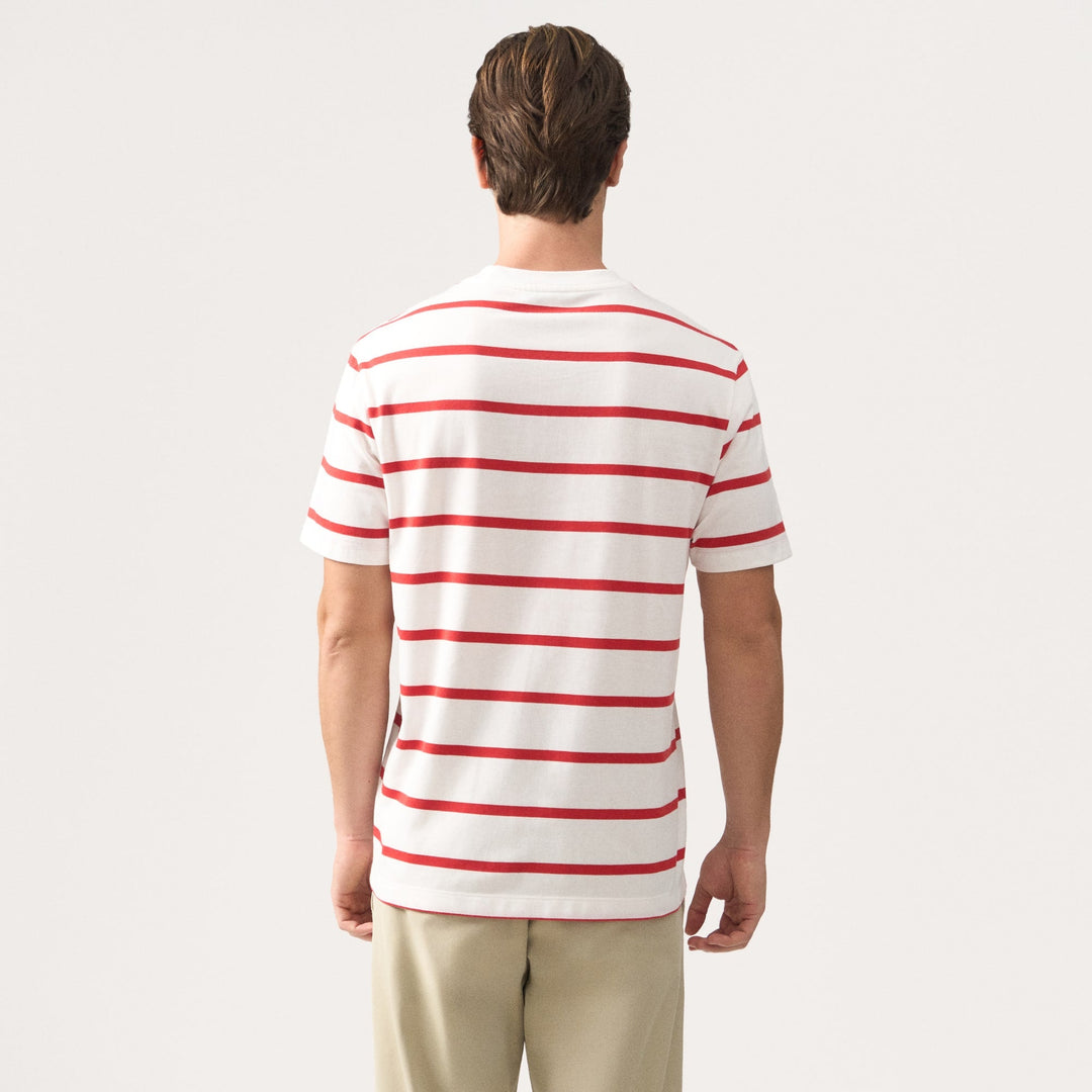 Regular Fit Basic Striped T-Shirt In  Knit Jersey