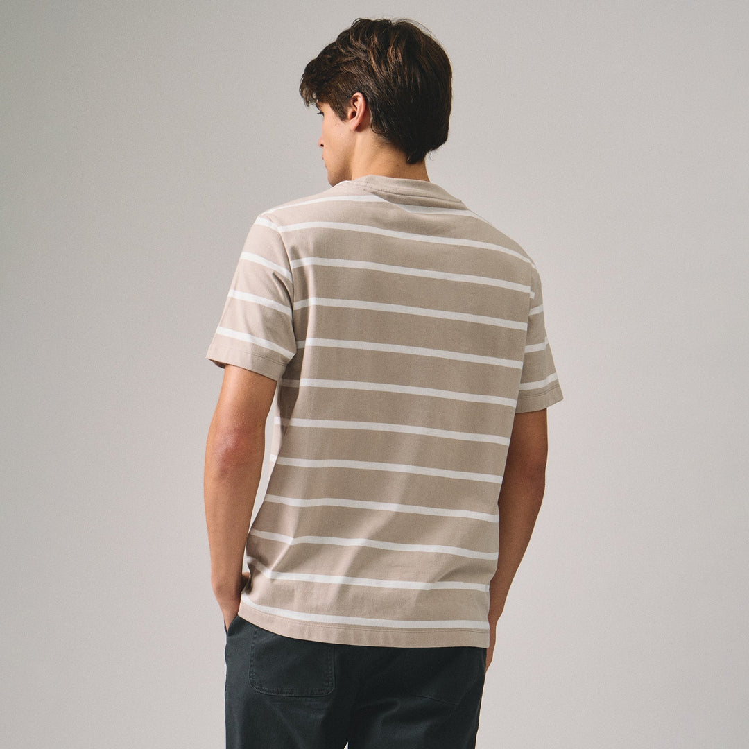 Regular Fit Basic Striped T-Shirt In  Knit Jersey