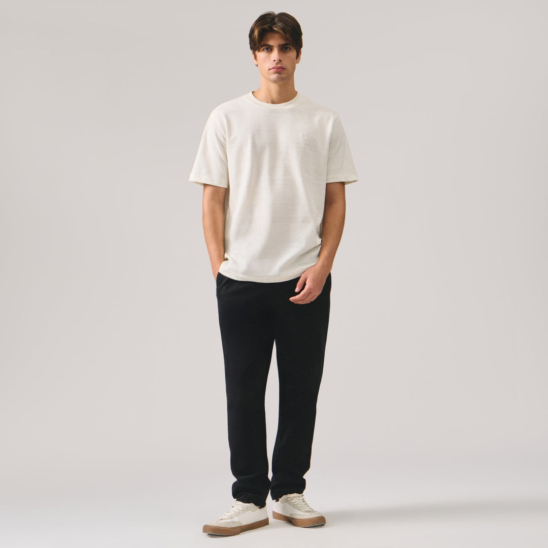 Regular Fit T-Shirt In Popcorn Striped Knit