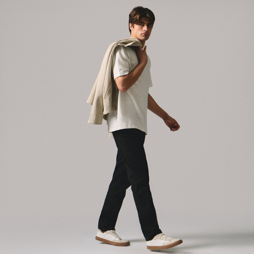 Regular Fit T-Shirt In Popcorn Striped Knit