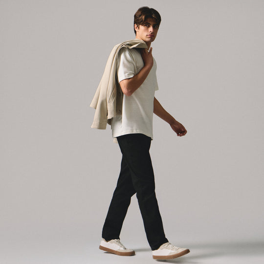 Regular Fit T-Shirt In Popcorn Striped Knit