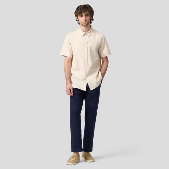 Regular Fit Short Sleeves Linen Shirt